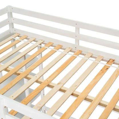 Full Loft Bed with Desk ,Shelves and Ladder