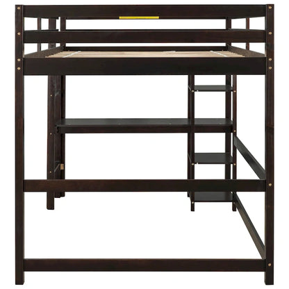 Full Loft Bed with Desk ,Shelves and Ladder