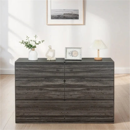 Wood Drawer Dresser Cabinet with Six Drawers