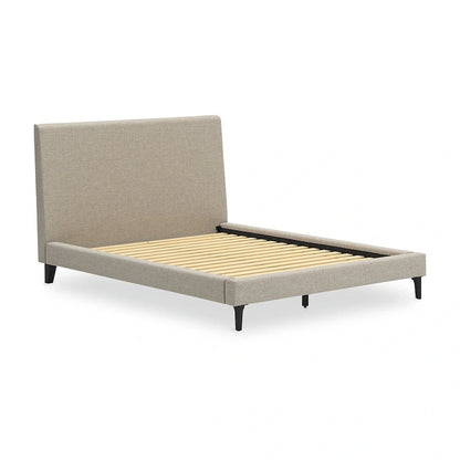 Signature Design by Ashley Cielden Soft Gray Queen Upholstered Bed with Roll Slats