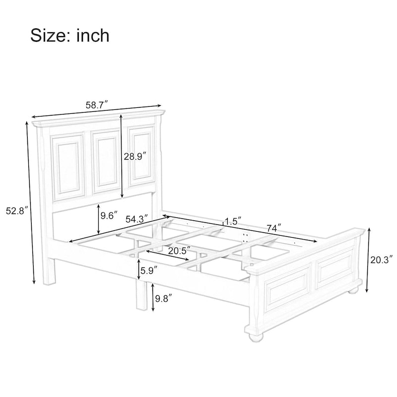 Traditional Town Wood Vintage Bed