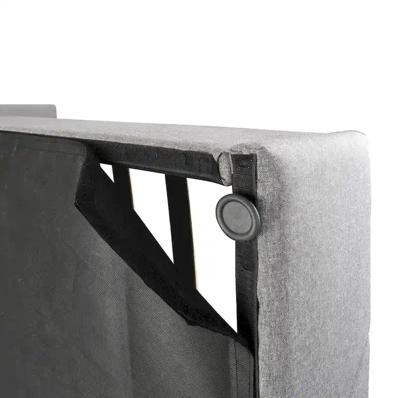 Upholstered Platform bed with a Hydraulic Storage System