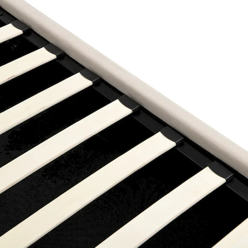 Upholstered Platform bed with a Hydraulic Storage System