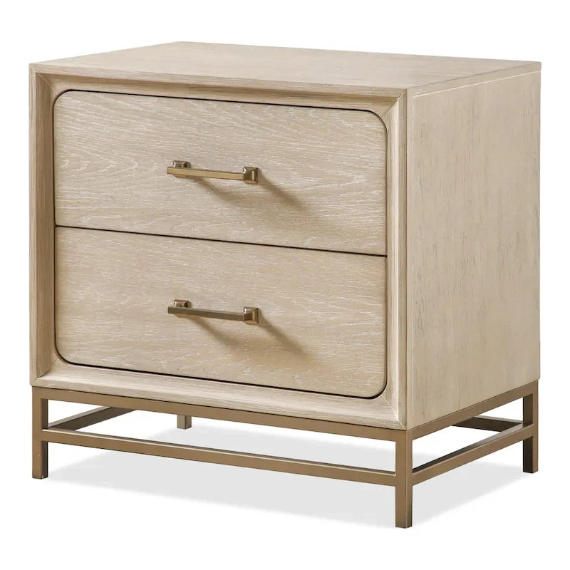 Furniture of America Drayden Transitional Oak Solid Wood 3-Piece Bed, Chest and Nightstand Bedroom Set
