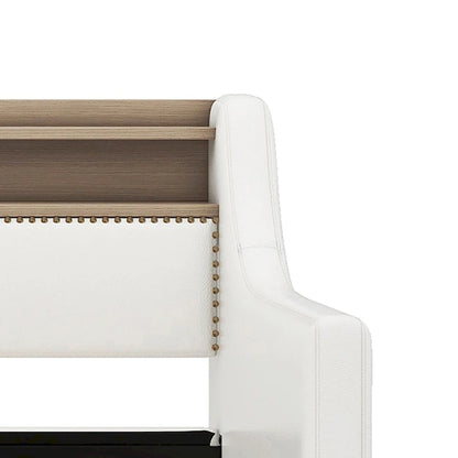 Modern Stylish Twin Size Upholstered Storage Daybed with Nailhead Trim