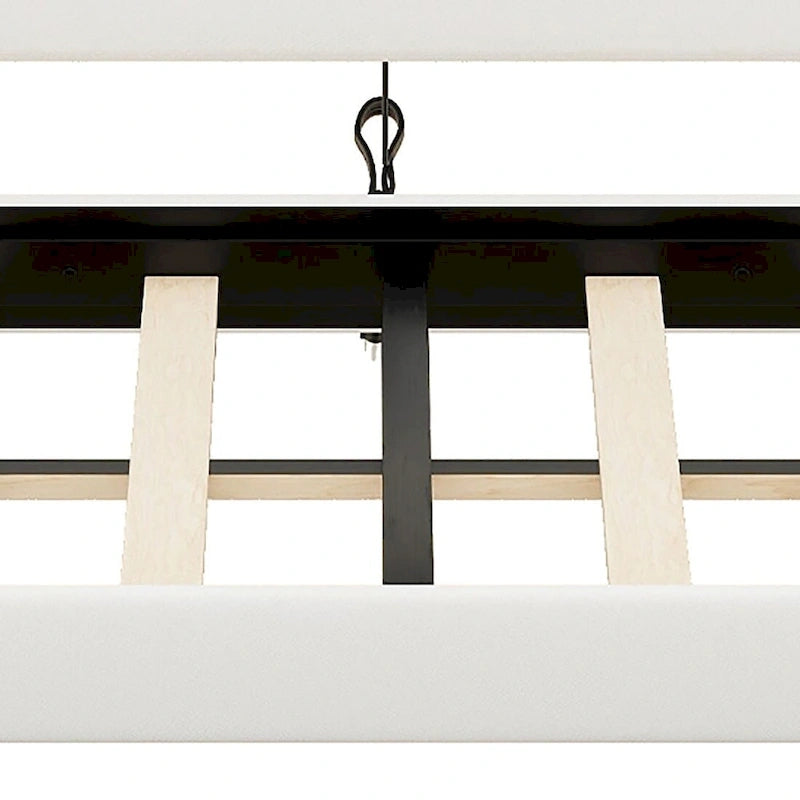 Modern Stylish Twin Size Upholstered Storage Daybed with Nailhead Trim