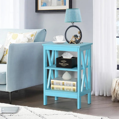 Javlergo Set of 2 Nightstand Bedside Table, Modern Small Side End Table with Open Storage Shelves