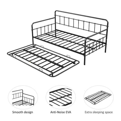 Metal Frame Daybed with trundle