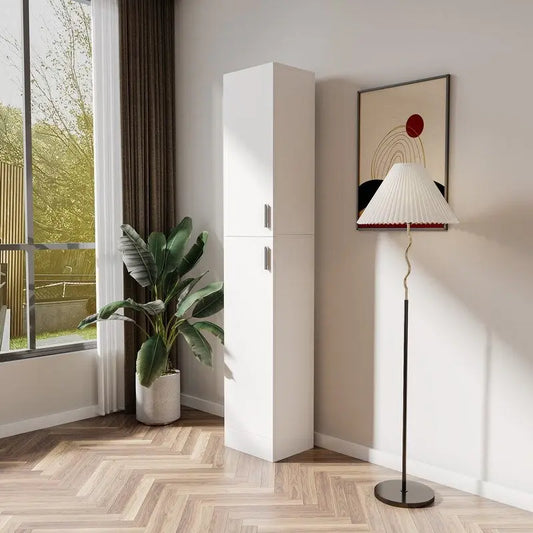 Freestanding Kitchen Cabinet with adjustable Shelves and two Doors