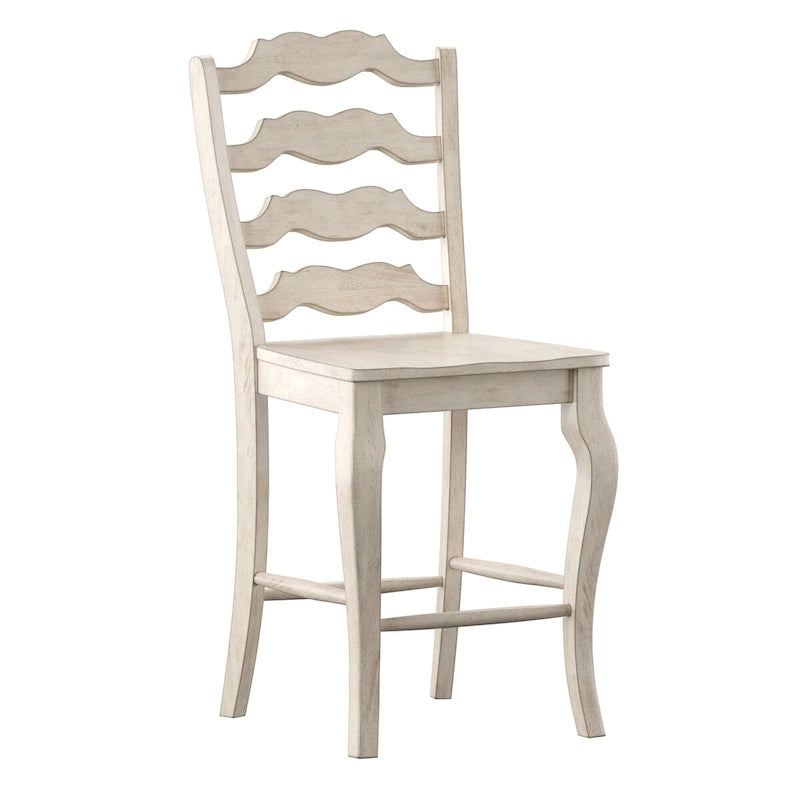 Eleanor French Ladder Back Wood Counter Chair (Set of 2) by iNSPIRE Q Classic