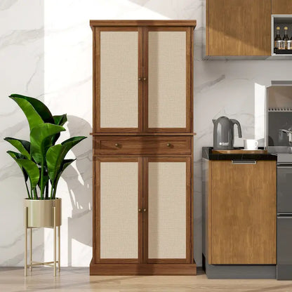 4 Door Cabinet with 1 Drawer with 4 Adjustable Inner Shelves