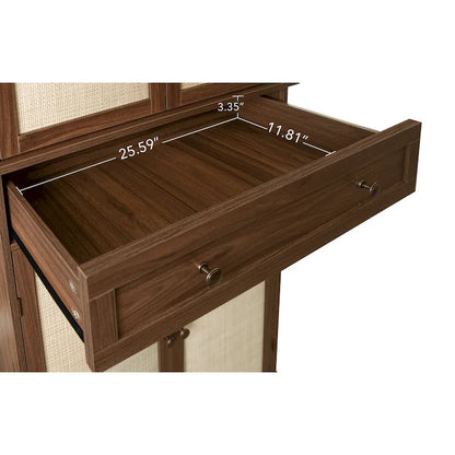 4 Door Cabinet with 1 Drawer with 4 Adjustable Inner Shelves