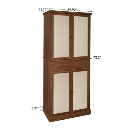 4 Door Cabinet with 1 Drawer with 4 Adjustable Inner Shelves