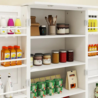 50 LED Kitchen Pantry Cabinet,Freestanding Buffet