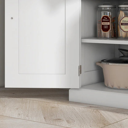 72 Kitchen Pantry, Tall Storage Cabinet, Freestanding Cupboard with Drawer, Doors and Adjustable Shelves