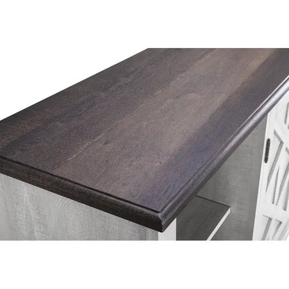 70-inch Extra-Wide Rustic TV Stand for 80 TVs - Natural Wood Finish