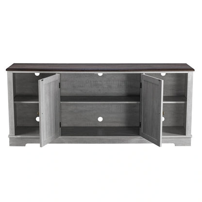 70-inch Extra-Wide Rustic TV Stand for 80 TVs - Natural Wood Finish