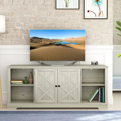 70-inch Extra-Wide Rustic TV Stand for 80 TVs - Natural Wood Finish