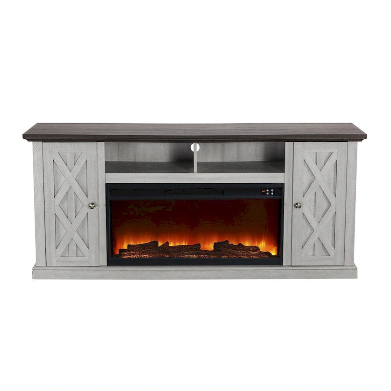 68 in. TV Stand Console for TVs up to 75 in. with Fireplace - 68 inches in width