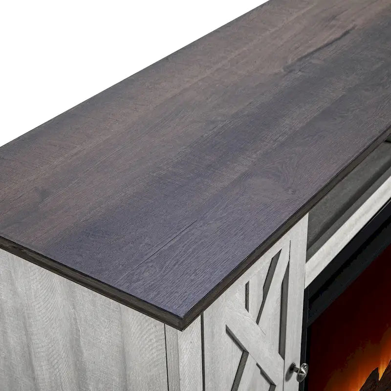 68 in. TV Stand Console for TVs up to 75 in. with Fireplace - 68 inches in width