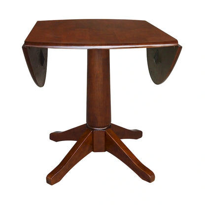 42 Round Dual Drop Leaf Table - Espresso