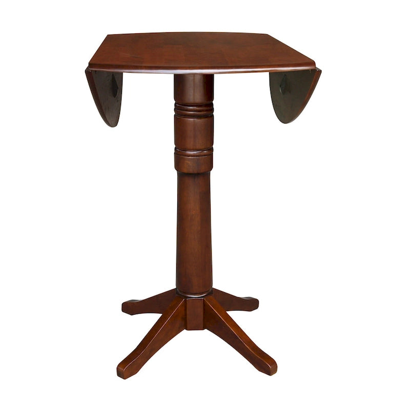 42 Round Dual Drop Leaf Table - Espresso