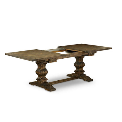 East West Furniture 11 Piece Kitchen Table Set- a Dining Table and 10 Linen Fabric Parson Chairs(Finish Options)