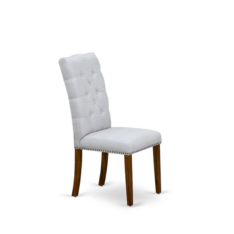 East West Furniture 11 Piece Kitchen Table Set- a Dining Table and 10 Linen Fabric Parson Chairs(Finish Options)