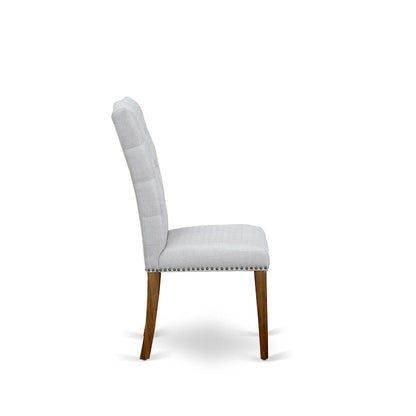 East West Furniture 11 Piece Kitchen Table Set- a Dining Table and 10 Linen Fabric Parson Chairs(Finish Options)