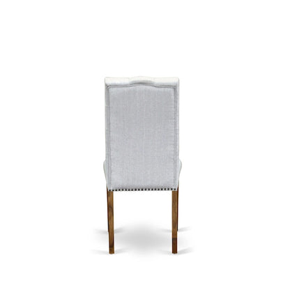 East West Furniture 11 Piece Kitchen Table Set- a Dining Table and 10 Linen Fabric Parson Chairs(Finish Options)