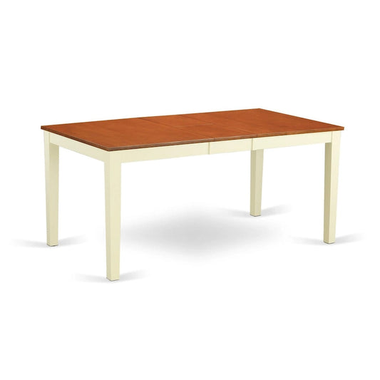 East West Furniture Nicoli Modern Dining Table - a Rectangle Kitchen Table Top with Butterfly Leaf (Finish Color Options)