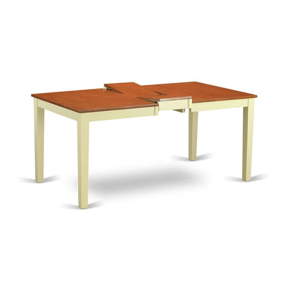 East West Furniture Nicoli Modern Dining Table - a Rectangle Kitchen Table Top with Butterfly Leaf (Finish Color Options)