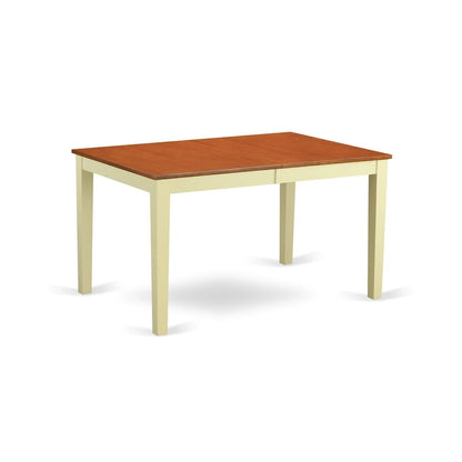 East West Furniture Nicoli Modern Dining Table - a Rectangle Kitchen Table Top with Butterfly Leaf (Finish Color Options)