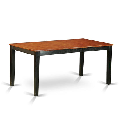 East West Furniture Nicoli Modern Dining Table - a Rectangle Kitchen Table Top with Butterfly Leaf (Finish Color Options)