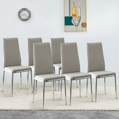 Dining chair, black chair and 6-piece set of