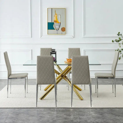 Dining chair, black chair and 6-piece set of