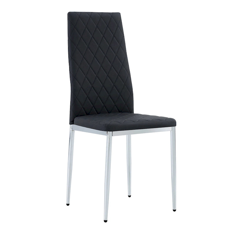 Dining chair, black chair and 6-piece set of