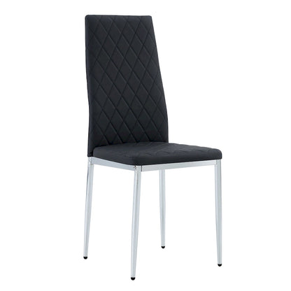 Dining chair, black chair and 6-piece set of