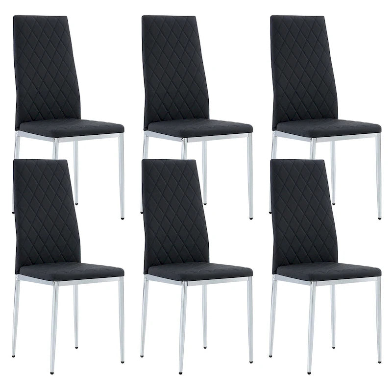Dining chair, black chair and 6-piece set of
