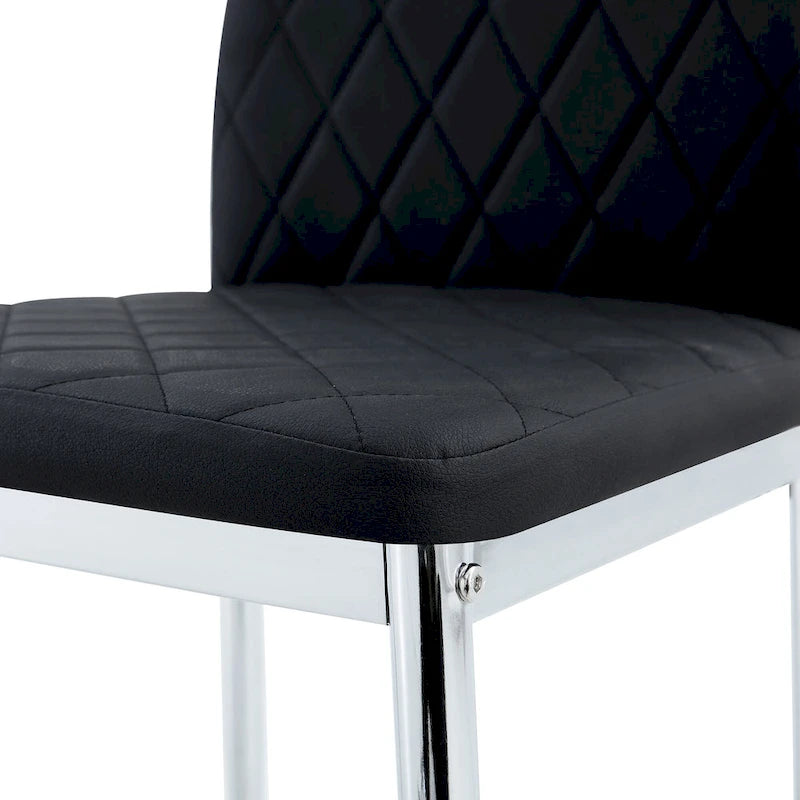 Dining chair, black chair and 6-piece set of