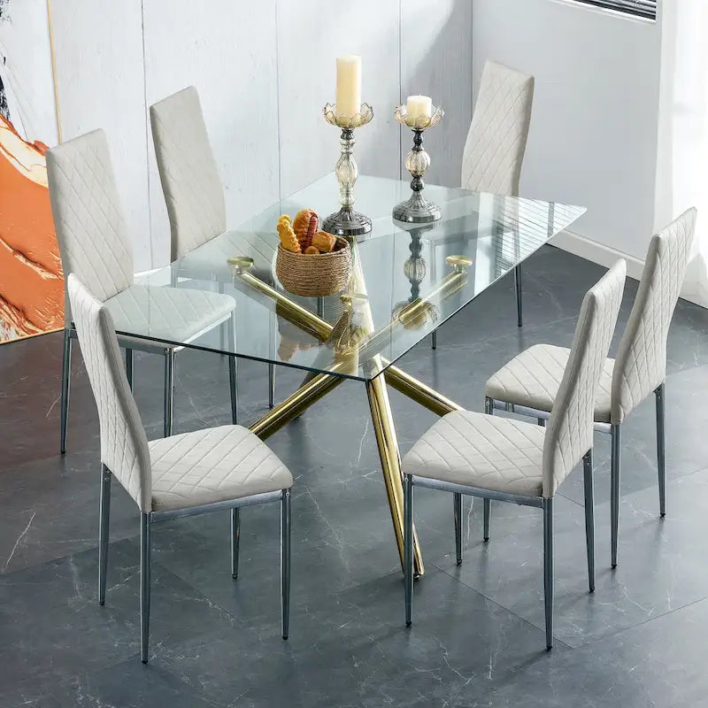 Dining chair, black chair and 6-piece set of