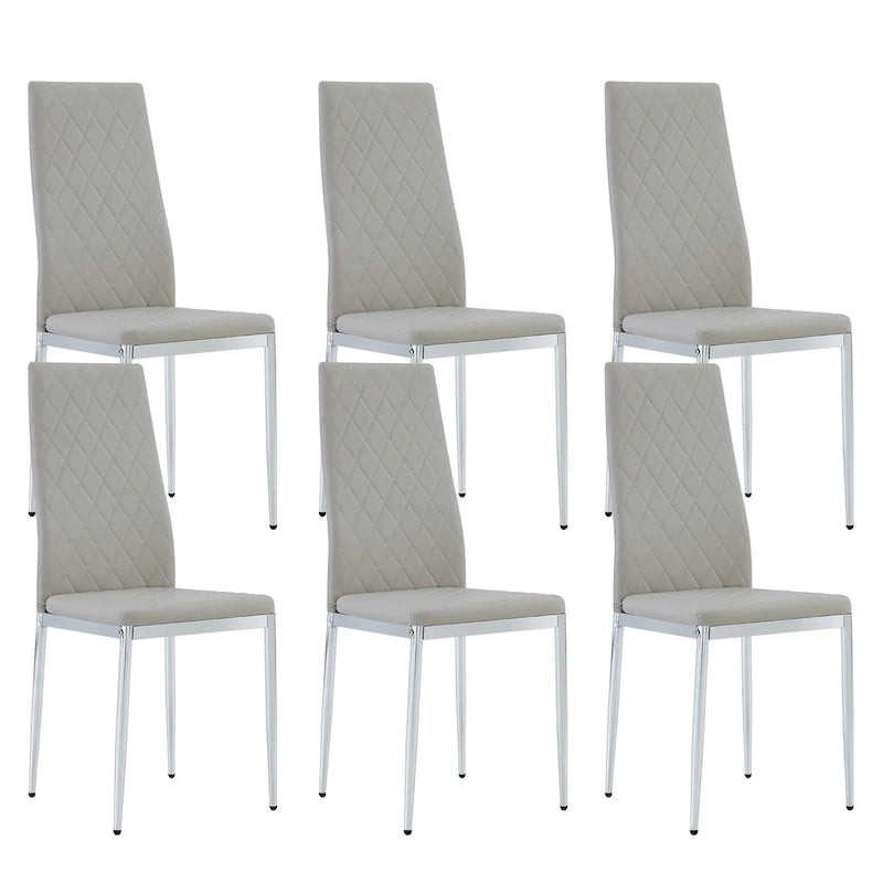Dining chair, black chair and 6-piece set of