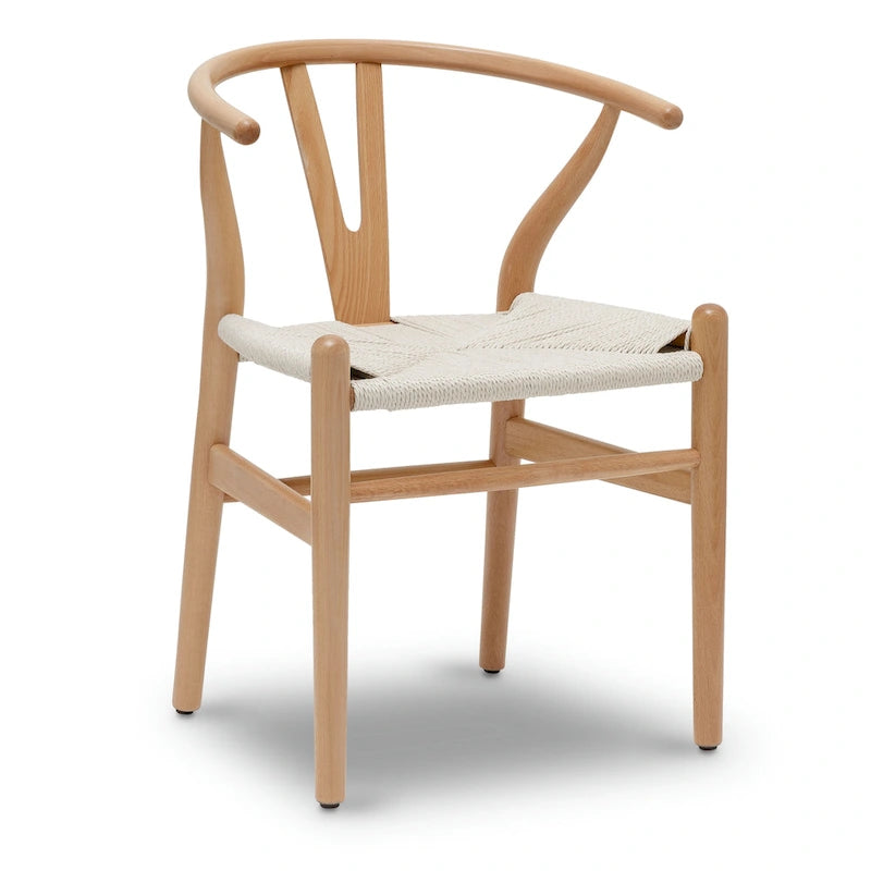 Poly & Bark Weave Chairs - Solid Wood Frame (Set of 2)