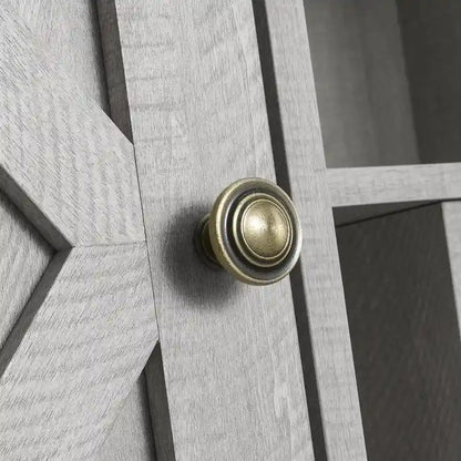 47 in. Modern X-Door Wine Cabinet w/ Built-in Wine Rack - 47 in Width