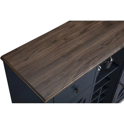 47 in. Modern X-Door Wine Cabinet w/ Built-in Wine Rack - 47 in Width