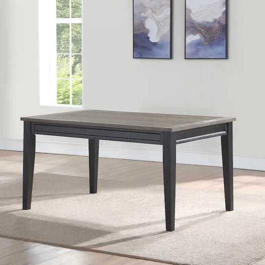 Steve Silver Ralston Two-Tone Ebony and Driftwood Dining Table