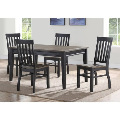 Steve Silver Ralston Two-Tone Ebony and Driftwood Dining Table