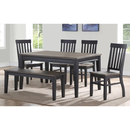 Steve Silver Ralston Two-Tone Ebony and Driftwood Dining Table