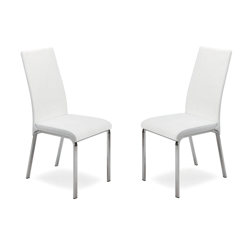 Casabianca Home Loto Set of 2 Dining Chair in Taupe Top Grain Leather