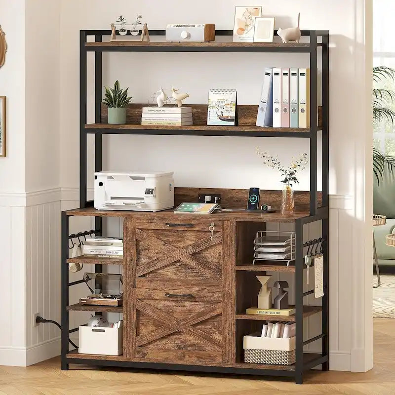 6 Layer File Cabinet Lock Vertical Filing Cabinet Charging Station